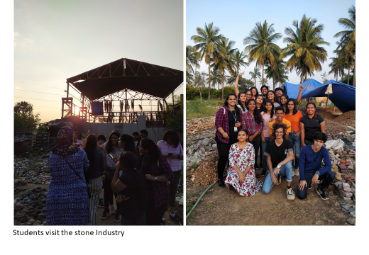 students visit the stone industry