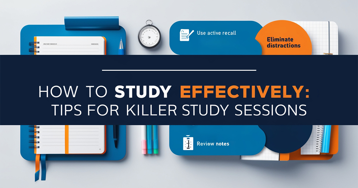 How to Study Effectively: Tips for Killer Study Sessions